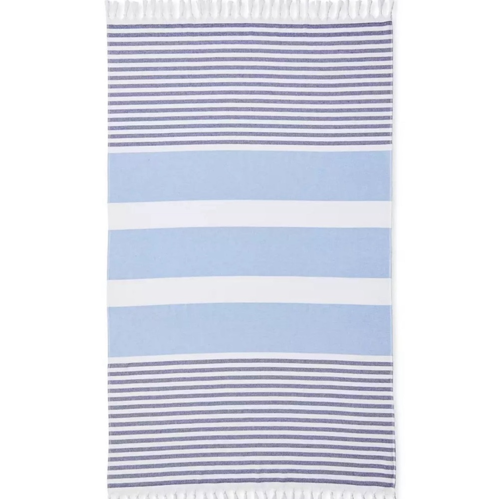 Brand New in Bags Serena and Lily Capri Fouta Beach Towel. Blue & white striped